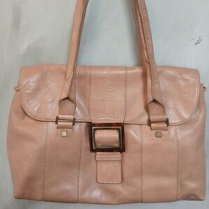 Adrienne Vittadini Blush Pink Leather Satchel